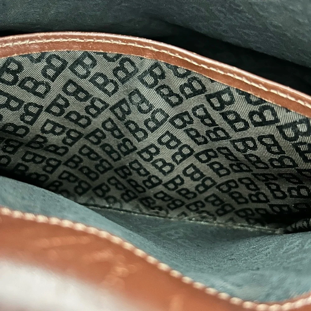 Bally Woven Leather Shoulder Handbag Rich Brown Late 90s/Early 2000s